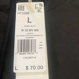 Adidas Black Jacket with White Logo